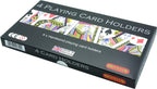 Box of 4 playing card holders with card suits design