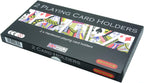Box of 2 playing card holders with card suits design 