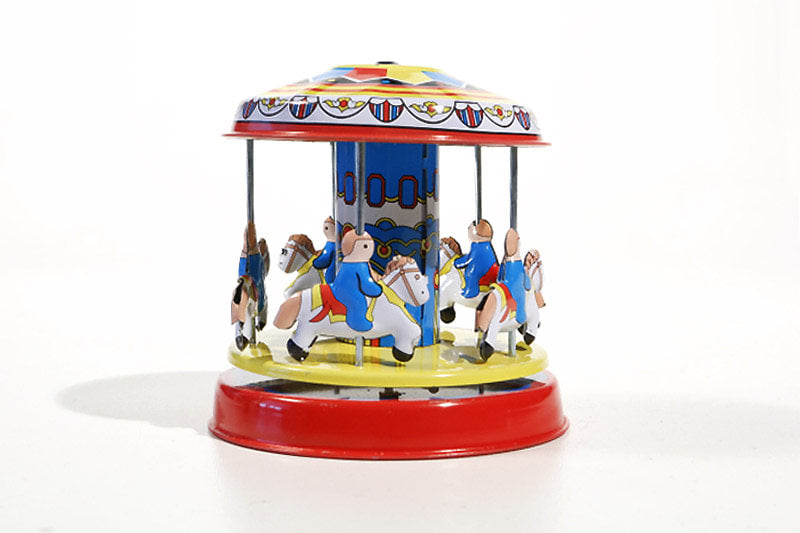 Small carousel tin Toy with horses