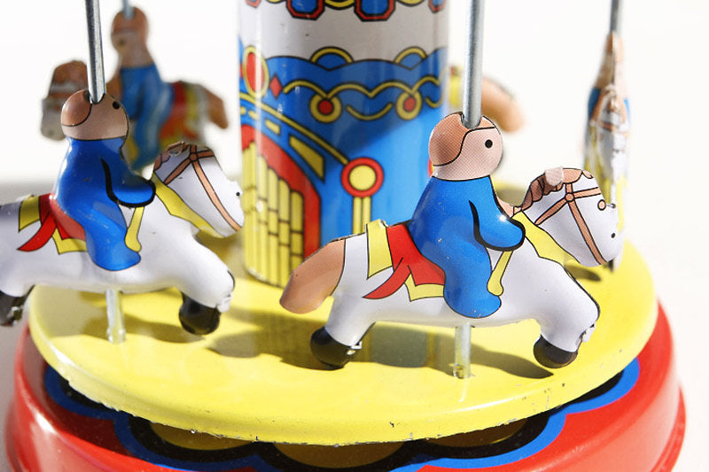 Small carousel tin Toy with horses 