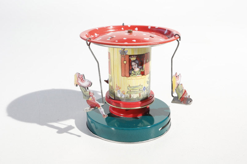 Snow white carousel tin toy