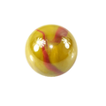 Solar Yellow marble with red swirls 