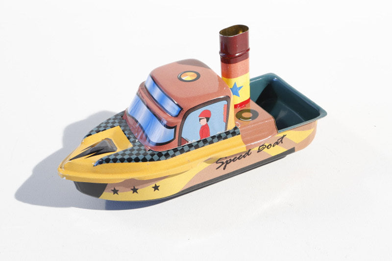 Tin Treasure's Pop Pop Speed Boat tin toy