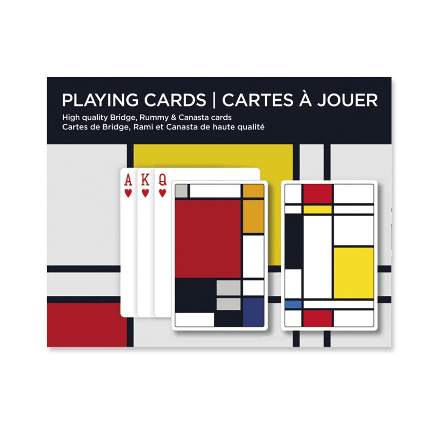 Playing cards with abstract design