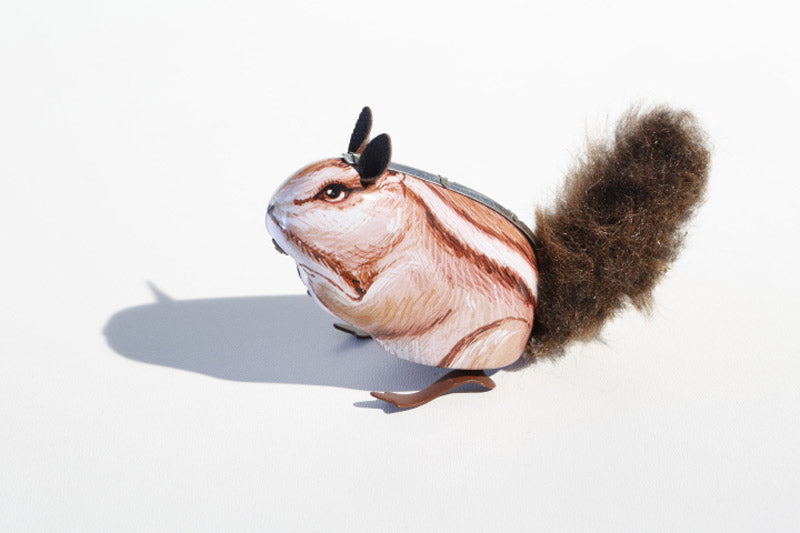 squirrel tin toy 