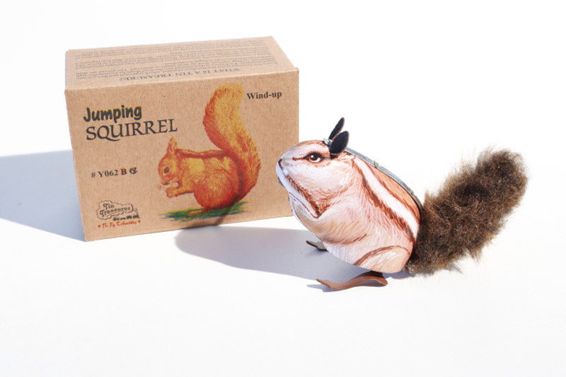 squirrel tin toy  with packaging