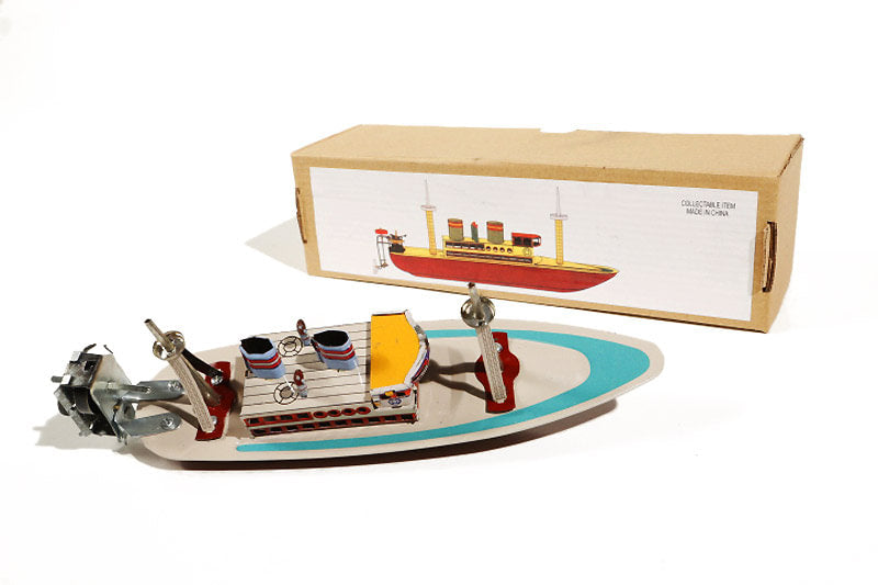  Steam Boat tin toy with packaging