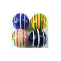 Stripes Marbles - Four striped Marbles in blue, yellow, multicolour, and black