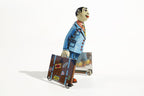 Paya imitation Student with suitcase tin toy