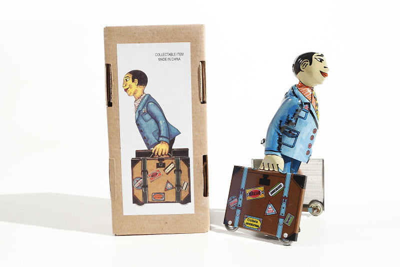 Paya imitation Student with suitcase tin toy with packaging