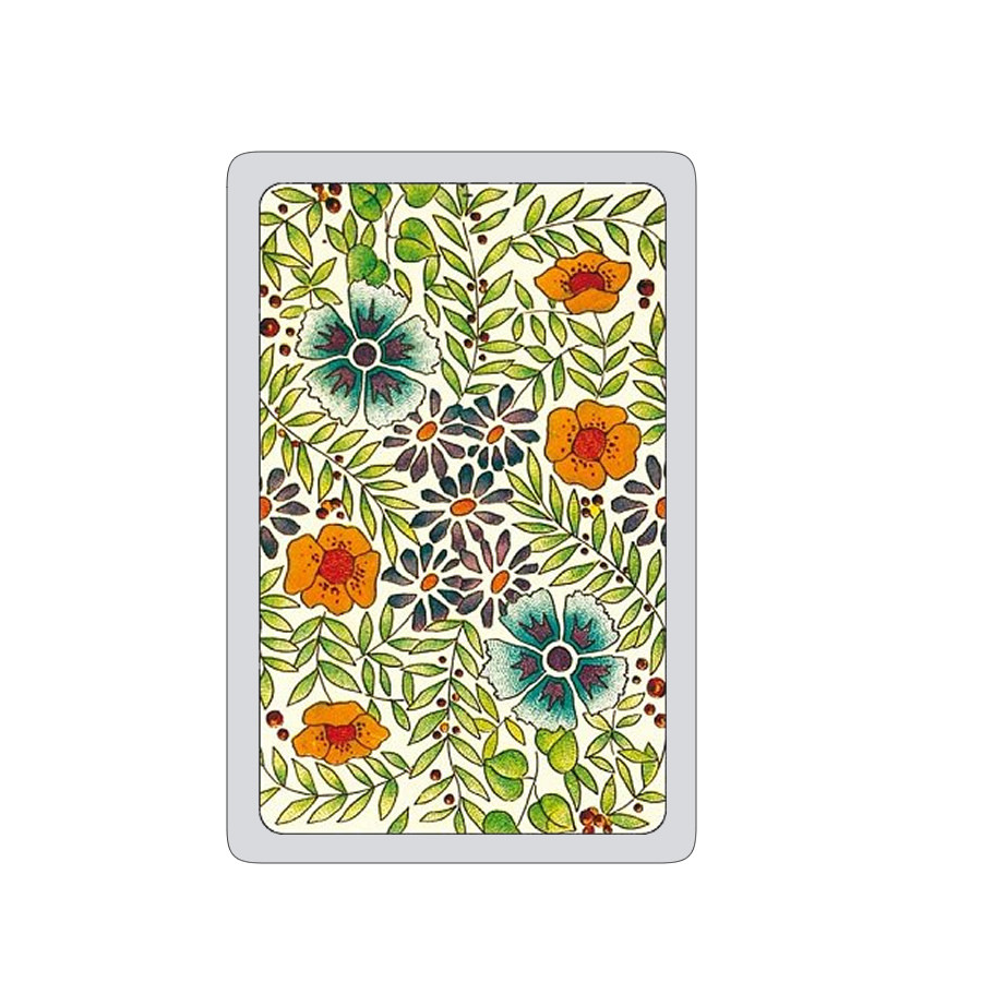 Summer Cream Playing Cards with a colourful floral pattern 