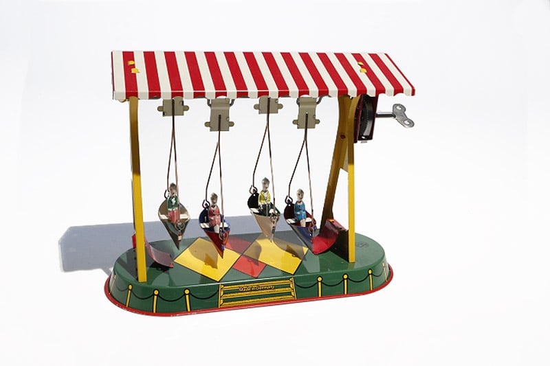 Swing Boats Tin Toy