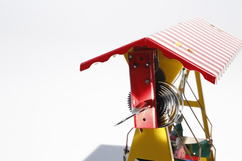 Swing Boats Tin Toy Key