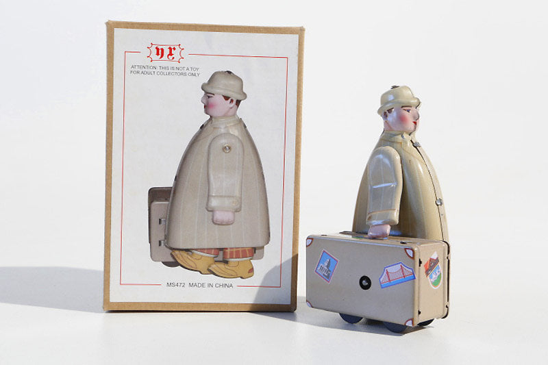 Trade Fair Man tin toy with packaging