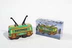 Tramway tin toy with colourful packaging