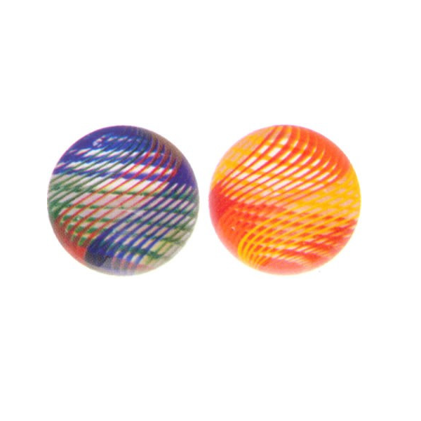 Tri colour Marbles - colourful striped Marbles 