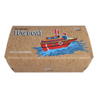 Tin Treasure's Pop Pop Tug Boat tin toy packaging
