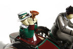 Cloe up of Motorcycle and sidecar "tuttut" tin toy