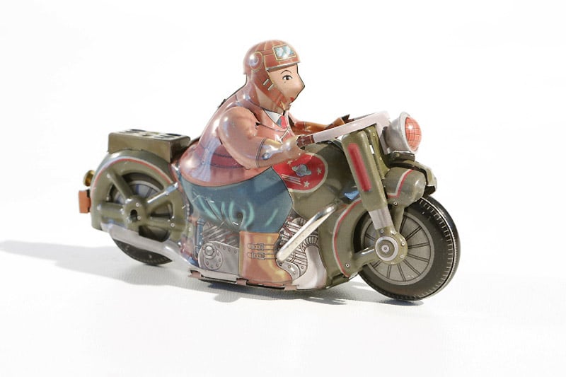 Vintage Motorcycle tin toy