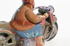 Close up of Vintage Motorcycle tin toy