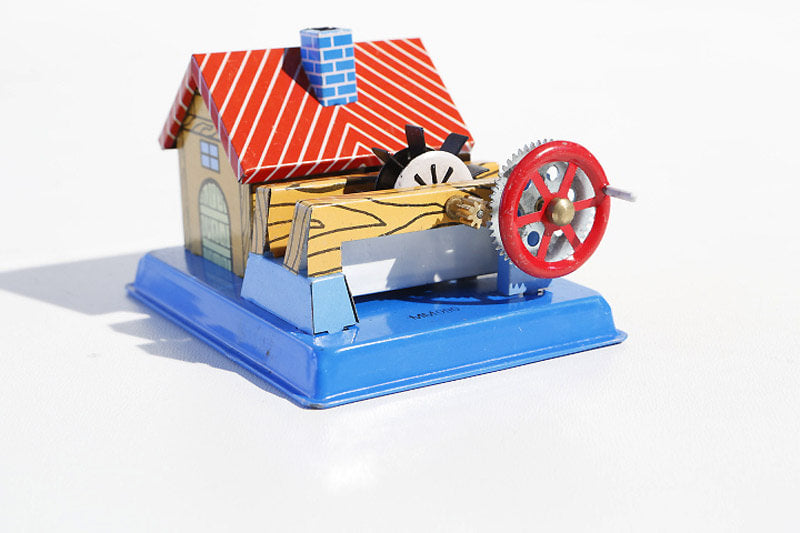Water mill tin toy