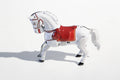 White Jumping horse tin toy 