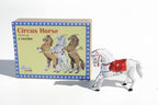 White Jumping horse tin toy  with packaging