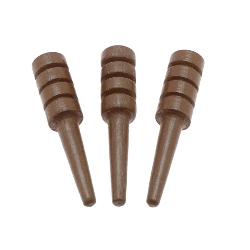Brown wooden cribbage pegs