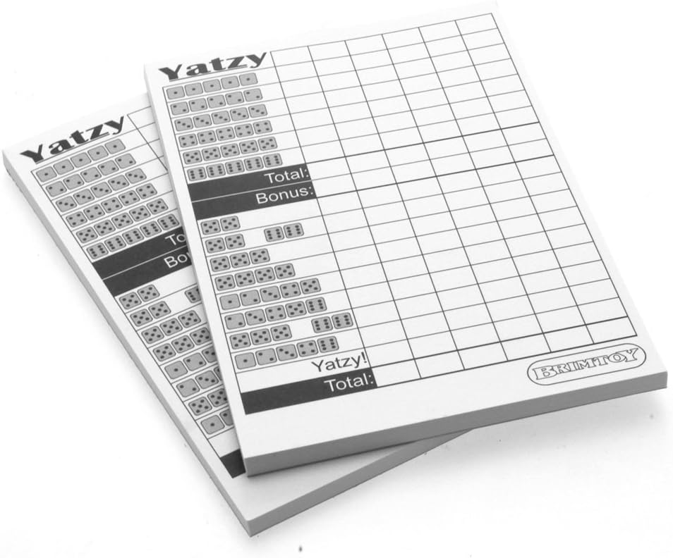 Two Yatzy score pads 