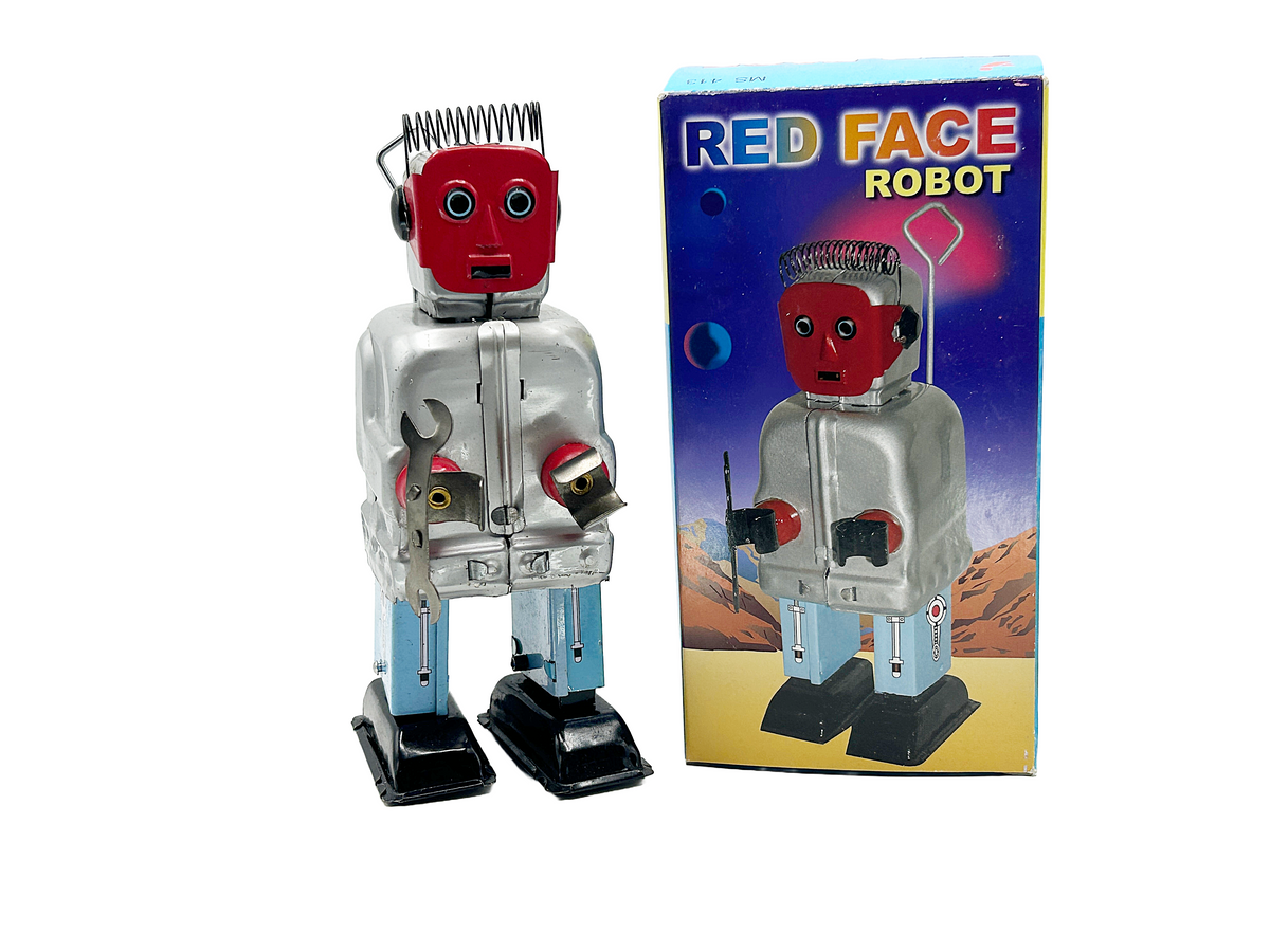 Zoomer Red Face Robot - Collectable Tin Toy