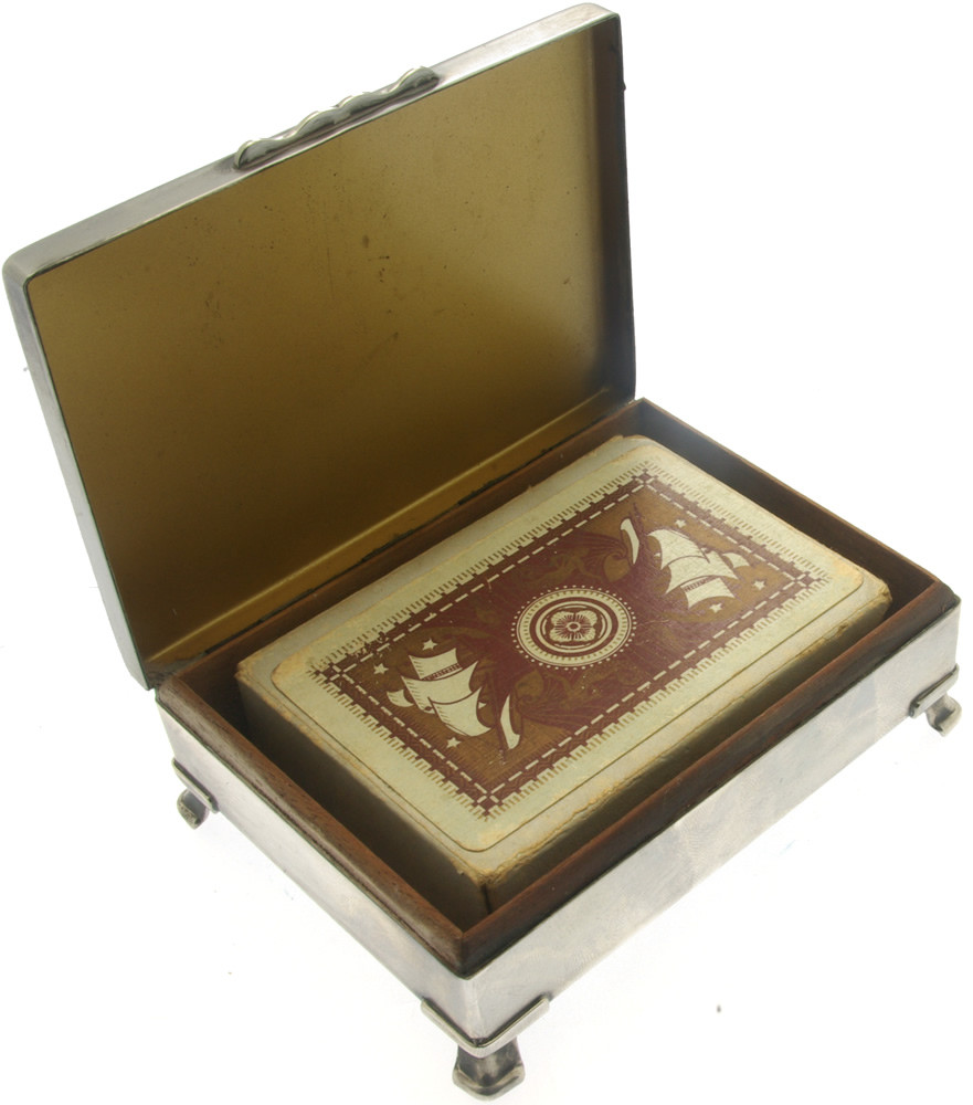 Playing Card Boxes Antique Playing Cards, Antique Gaming Chios, Silver  Counter Boxes
