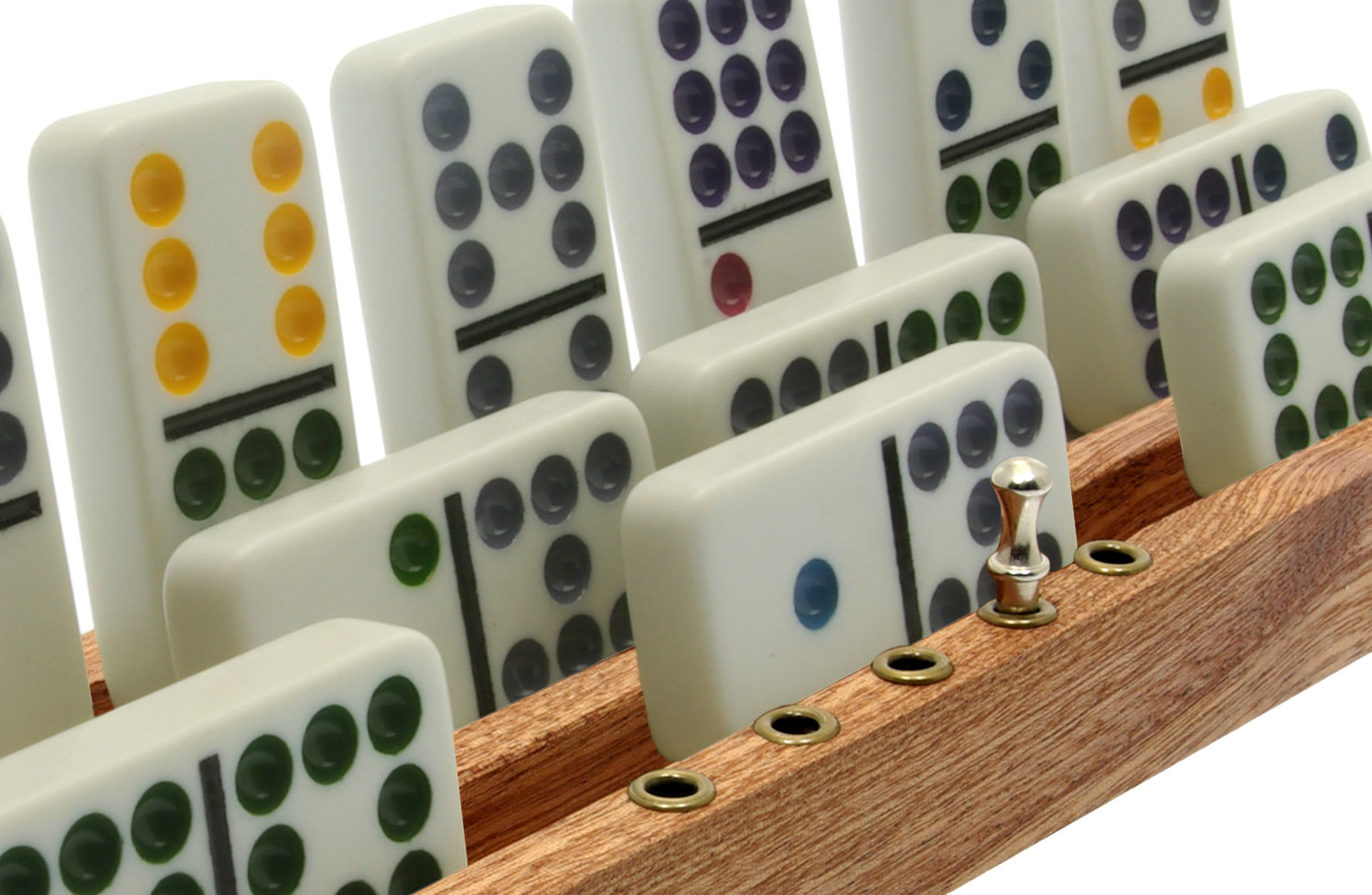 Deluxe hardwood Domino tile racks / holders